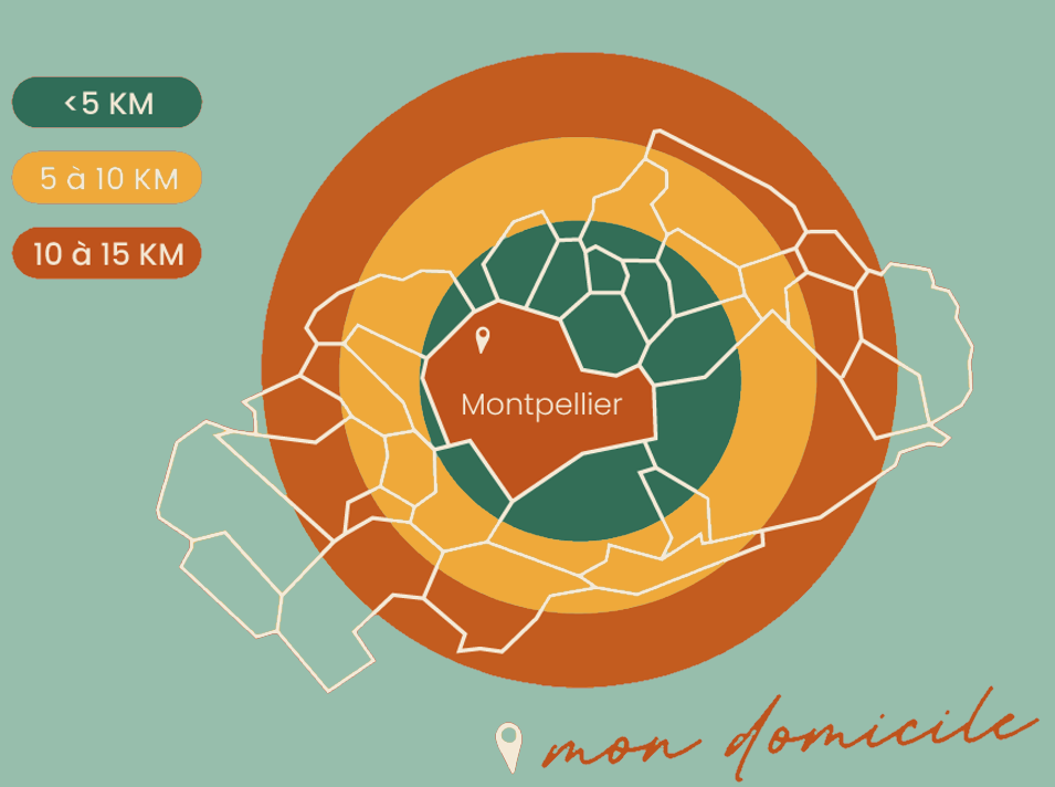 Carte de Montpellier et ses alentours